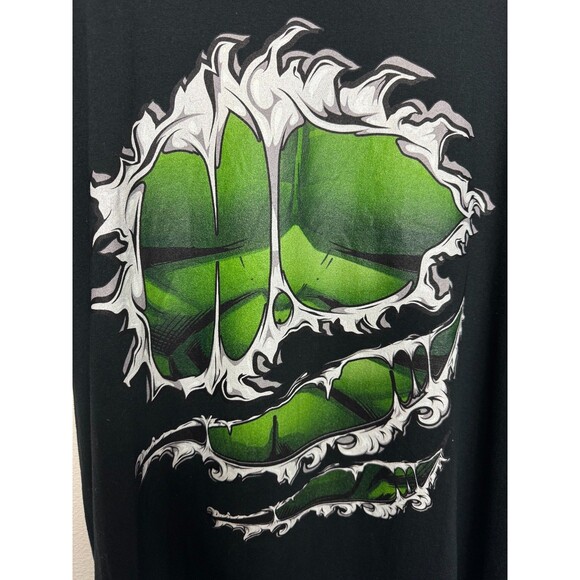 Marvel Mens 2XL Hulk Chest Costume T-Shirt Black Short Sleeve Crewneck NWOT - Picture 4 of 9